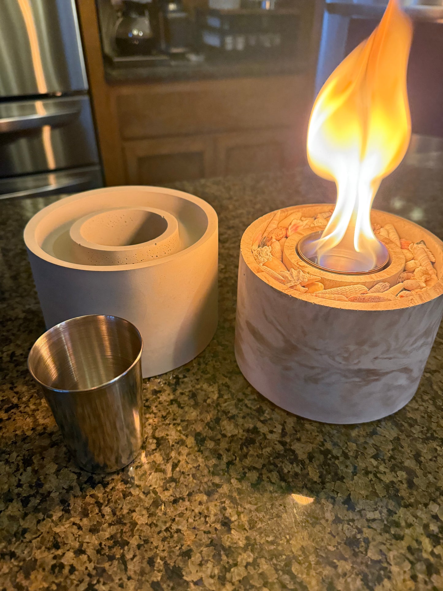 Cement Table Top Firepit