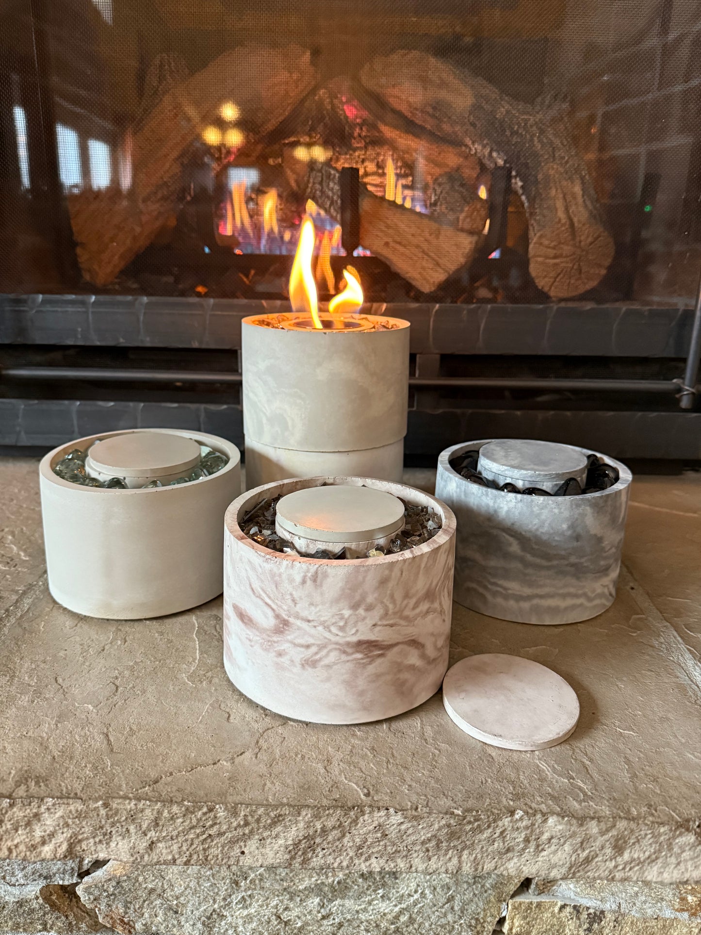 Cement Table Top Firepit