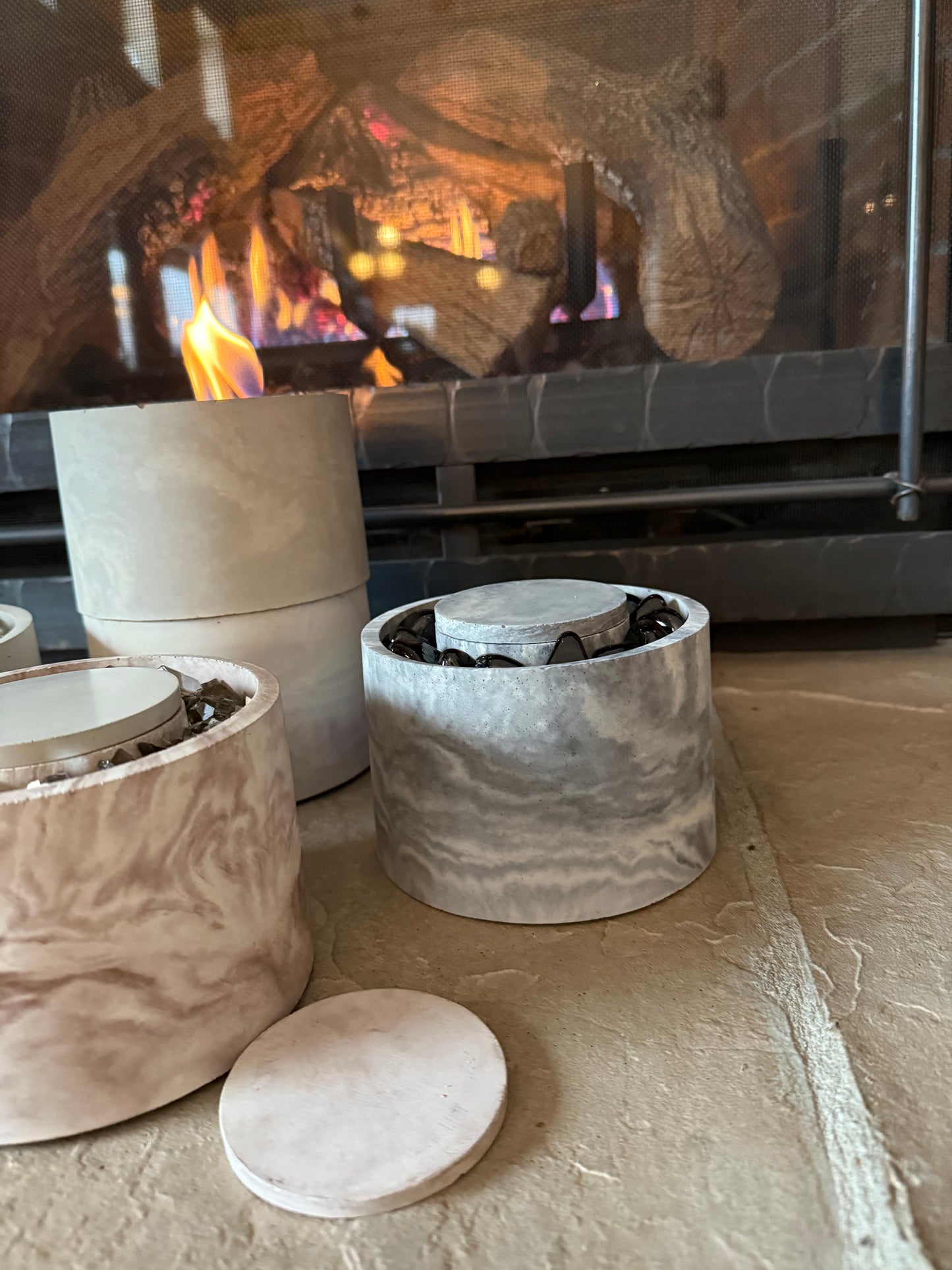 Cement Table Top Firepit