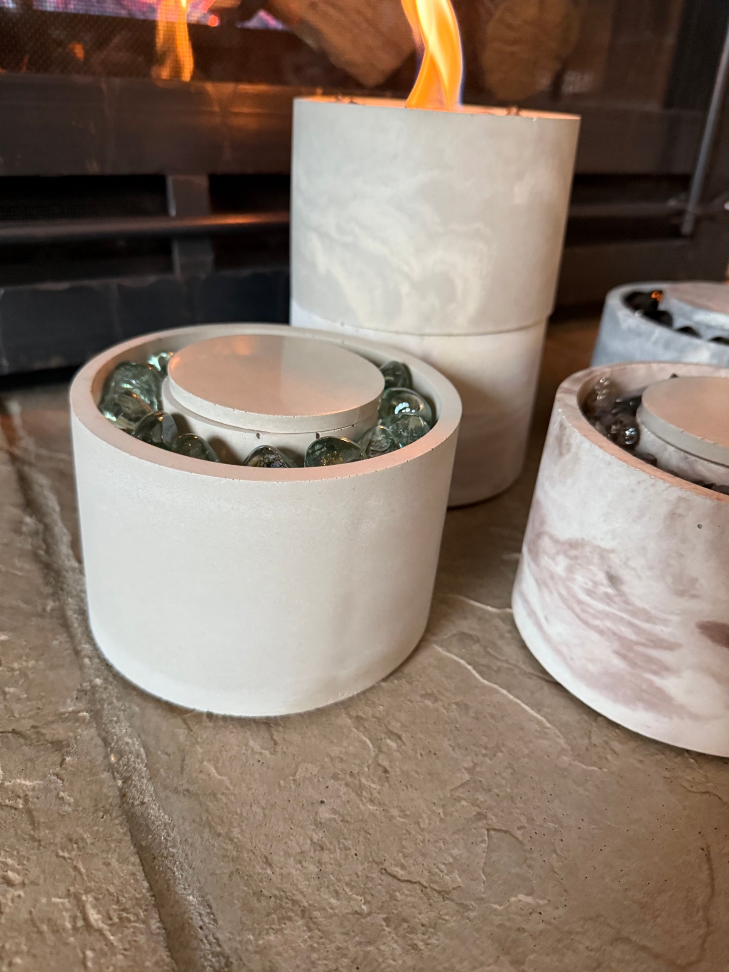 Cement Table Top Firepit
