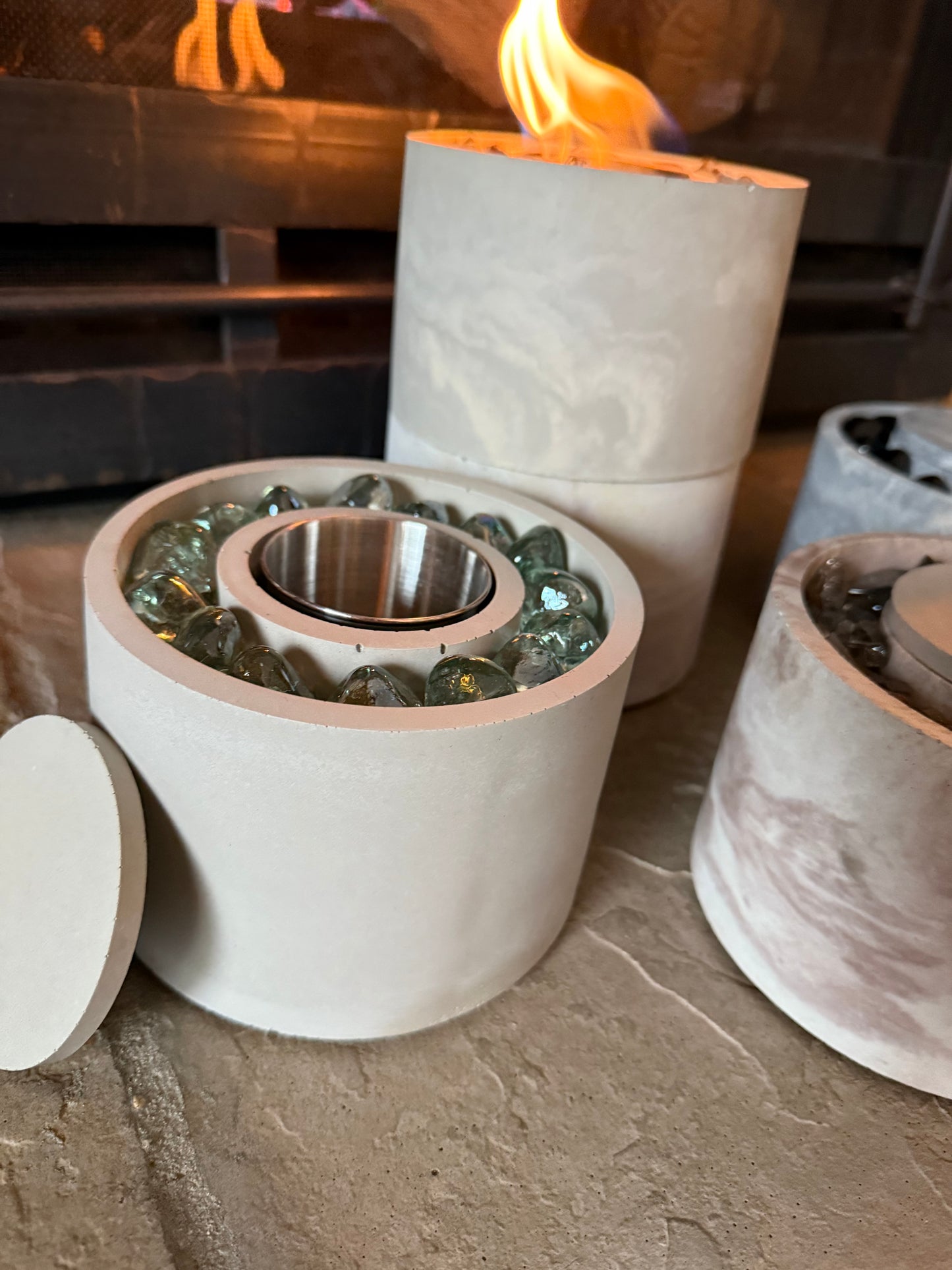 Cement Table Top Firepit