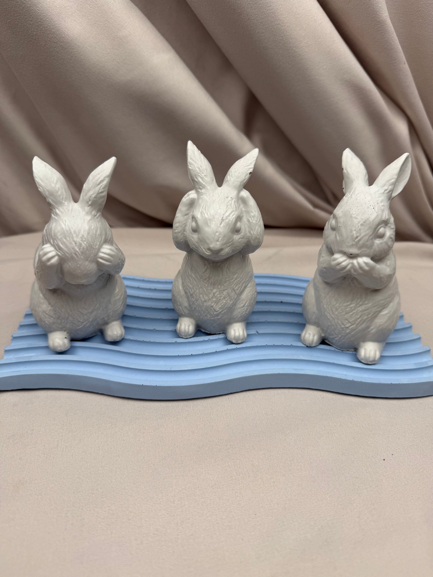 3 Wise Concrete Bunnies