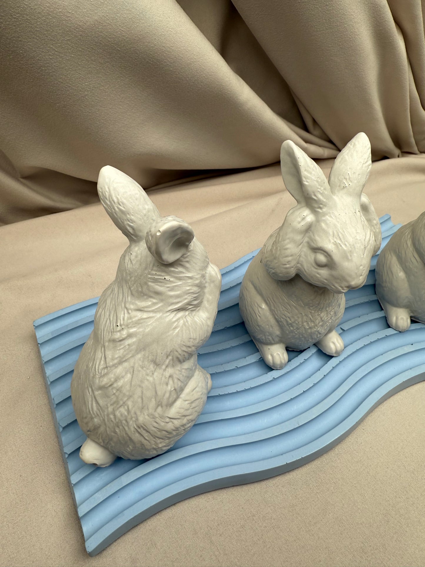 3 Wise Concrete Bunnies