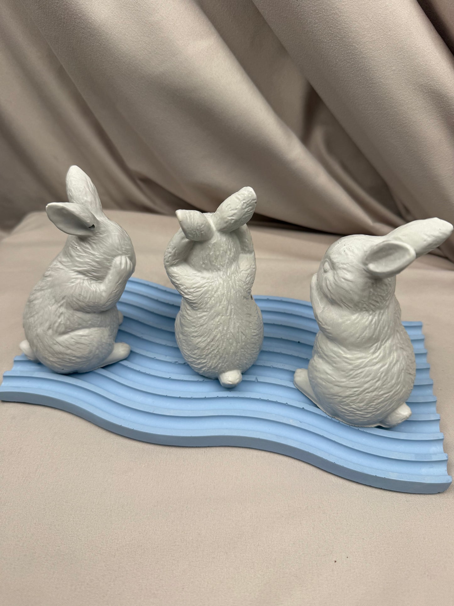 3 Wise Concrete Bunnies