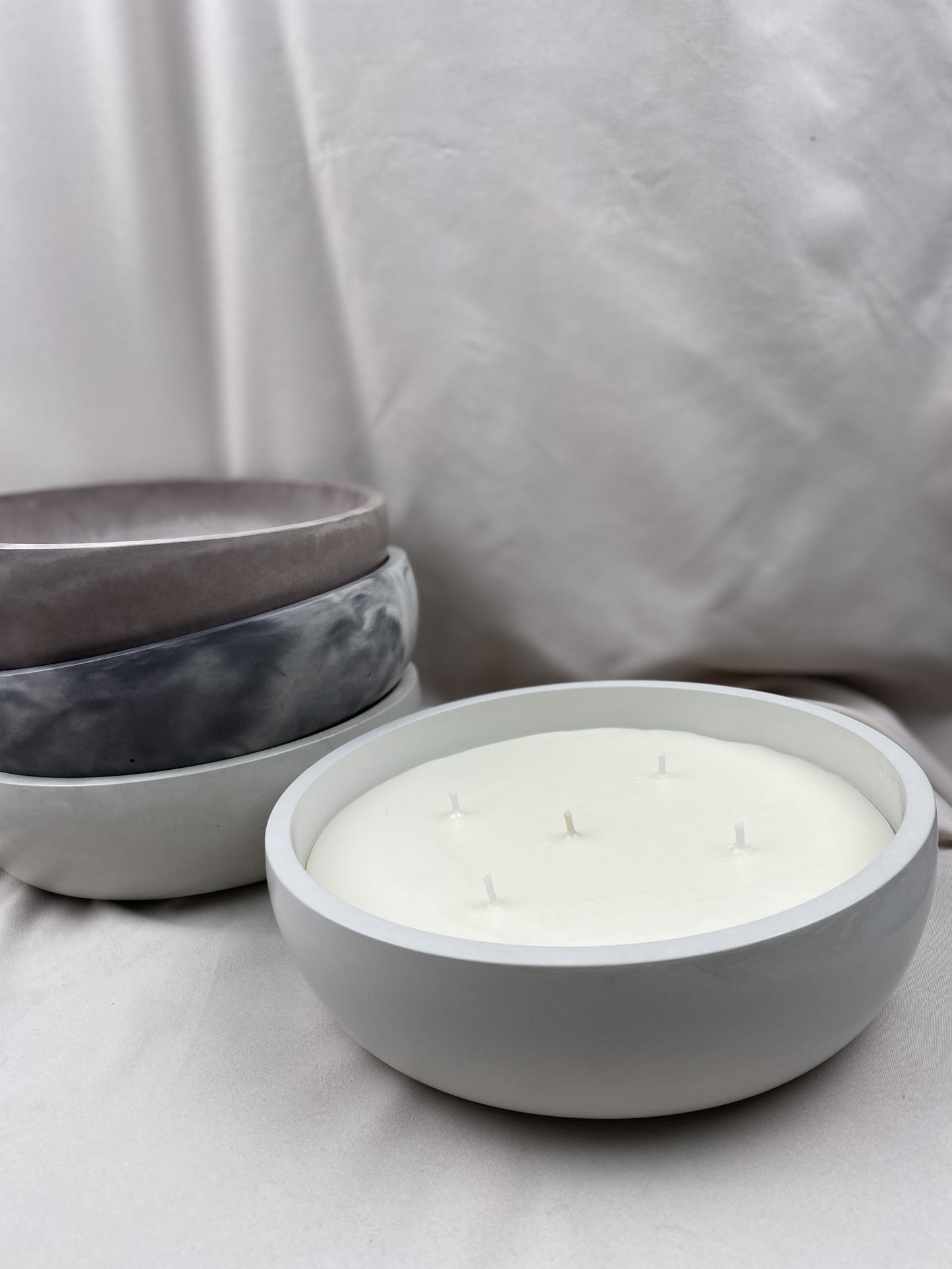 5 Wick Cement Candle Living Room Bundle