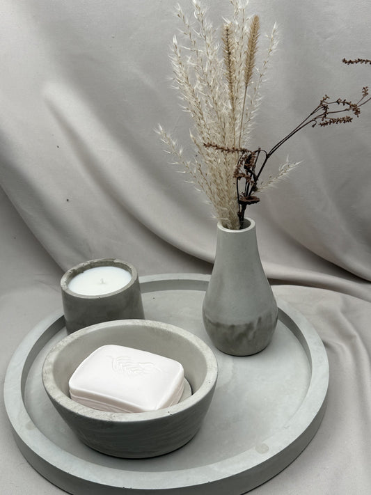 Cement Bathroom Candle Bundle