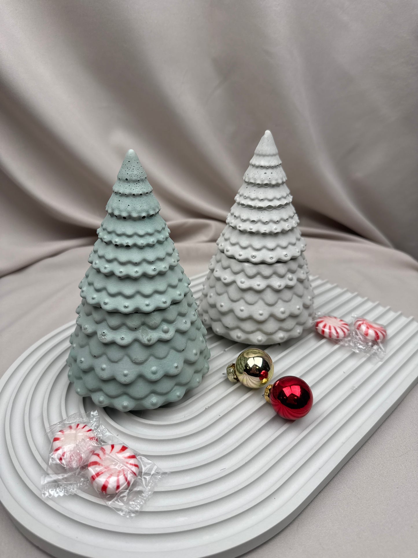 Limited-Edition Cement Christmas Tree Candle