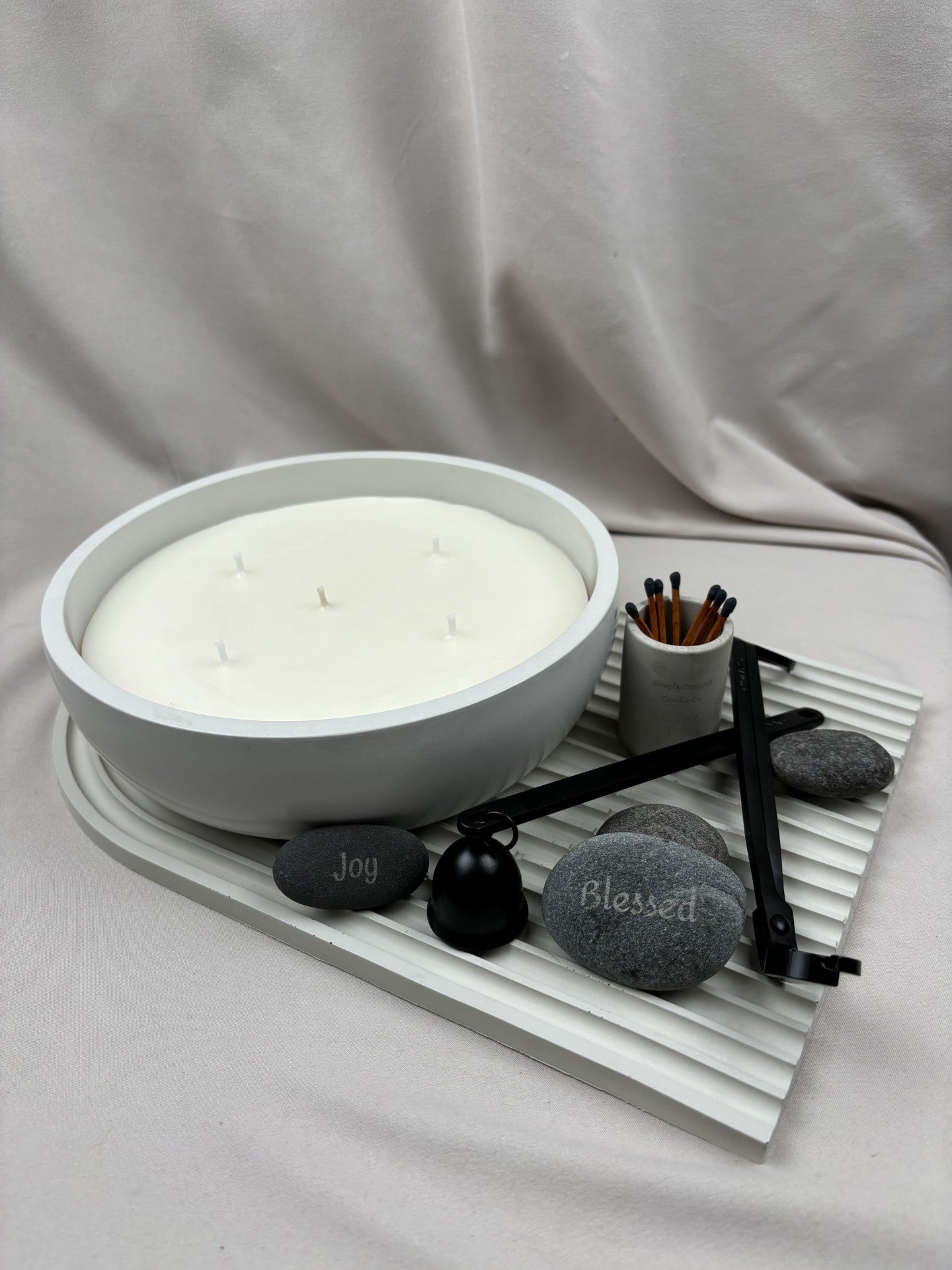 5 Wick Cement Luxury Candle