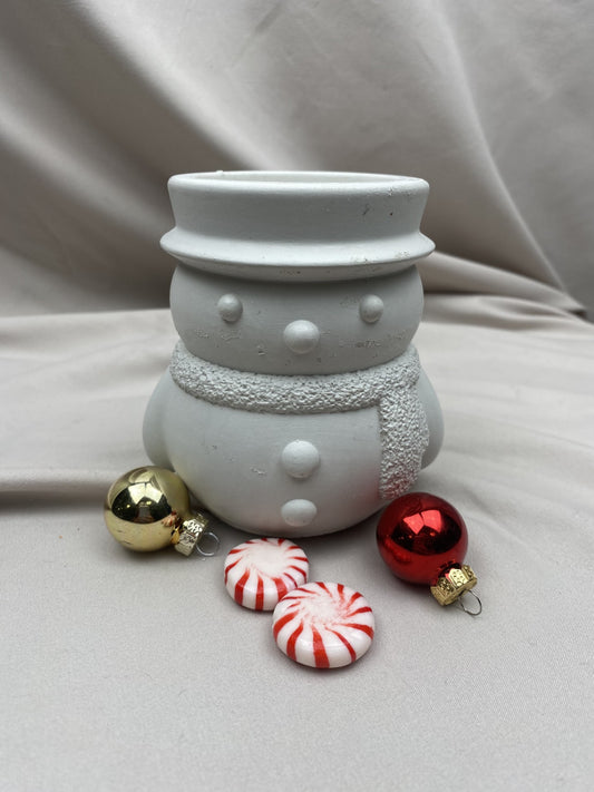 Limited Edition Cement Snowman Candle